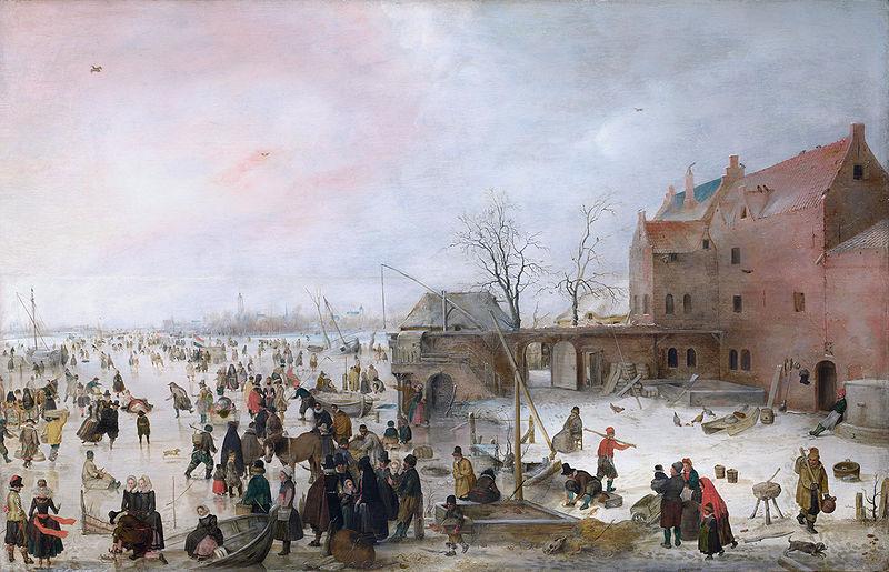 Hendrick Avercamp A Scene on the Ice near a Brewery oil painting image